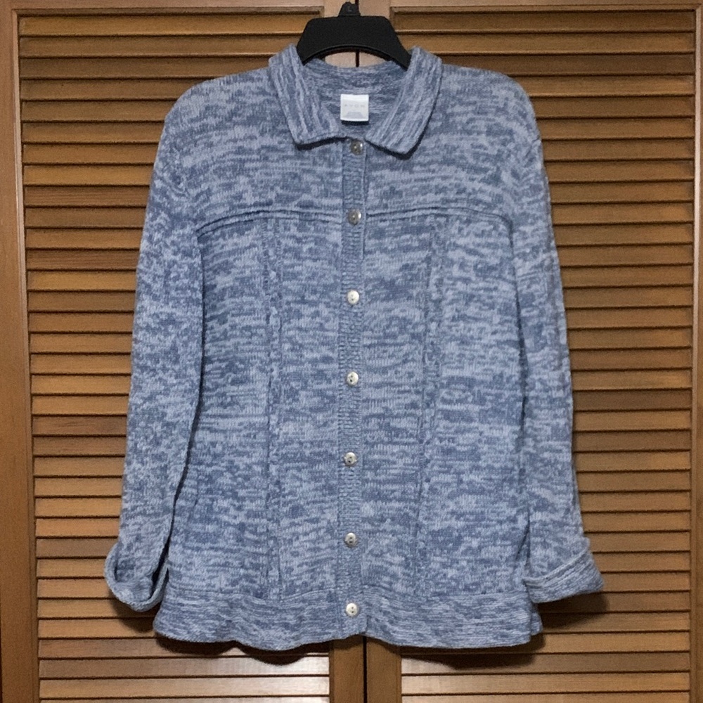 Avon Vintage Ramie Cotton Blend Button Down Sweater Large L